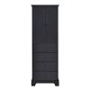 Storage Cabinet with 2 Doors and 4 Drawers for Bathroom, Office, Adjustable Shelf, MDF Board with Painted Finish, Black