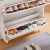Entryway Bedroom Armoire,Shoe Cabinet,Wardrobe Armoire Closet, Drawers and Shelves, Handles, Hanging Rod, white