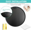Black 36 Inch Metal Round Bathroom Mirror
