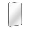 Black 22x30 INCH Metal Rectangle Barhroom mirror