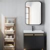 Black 24x36 INCH Metal Rectangle Barhroom mirror
