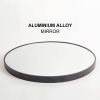 Black 24 Inch Metal Round Bathroom Mirror