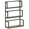 Wall Shelf 23.6"x7.9"x33.5" Solid Reclaimed Wood