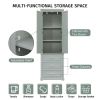 Tall Storage Cabinet with Three Drawers for Bathroom/Office, Grey