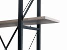 Katerina 5 Tier Bookcase, Metal Frame Wood Base Bookshelf, Oak