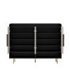 Shoe Cabinet with 4 Doors Large Modern Shoe Storage Organizer Cabinet with Adjustable Shelves for Entryway Black Shoe Rack Cabinet for Living room, be