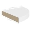 Floating Corner Shelves 4 pcs White 9.8"x9.8"x1.5" MDF