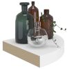 Floating Corner Shelves 4 pcs White 9.8"x9.8"x1.5" MDF