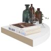Floating Corner Shelves 2 pcs White 13.8"x13.8"x1.5" MDF