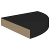 Floating Corner Shelves 2 pcs Black 9.8"x9.8"x1.5" MDF