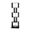 5 tier Rotating Bookshelf, Floor Rack Simple Bookcase with Acrylic plate Student Multi-Function Creative Bookshelf for Living Room with anti-toppling