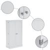103.5*60*30cm Simple Triamine Adjustable Shelves Sideboard With Door Cabinet White