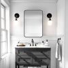 Black 22 "x30" Metal Rectangular Bathroom Wall Mirror
