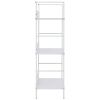 3-Layer Book Shelf White 23.6"x10.9"x35.6" Engineered Wood