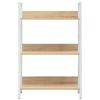 3-Layer Book Shelf Oak 23.6"x10.9"x35.6" Engineered Wood