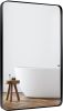 Black 22 "x30" Metal Rectangular Bathroom Wall Mirror