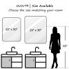Black 22 "x30" Metal Rectangular Bathroom Wall Mirror