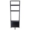 Bellamy 2-Drawer Leaning Shelf; Black