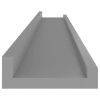 Wall Shelves 4 pcs Gray 31.5"x3.5"x1.2"