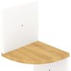 Wall Corner Shelf White and Sonoma Oak 7.5"x7.5"x48.4" Engineered Wood