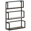 Wall Shelf 23.6"x7.9"x33.5" Solid Reclaimed Wood