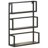 Wall Shelf 23.6"x7.9"x33.5" Solid Reclaimed Wood