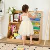 Kids Bookshelf and Toy Storage Organizer, Wooden Kids Book Shelf,Childrens Bookshelf, Bookcase for Kids Room,Nursery Bookcase for Kids, Children, Todd