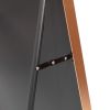 Gold 65x22 inch metal arch stand full length mirror
