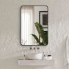 Black 24x32 INCH Metal Rectangle Barhroom mirror