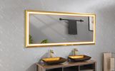 96in. W x 48 in. H LED Lighted Bathroom Wall Mounted Mirror with High Lumen+Anti-Fog Separately Control bedroom full-length mirror bathroom led mirror