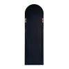 Gold 65x22 inch metal arch stand full length mirror
