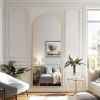 Gold 65x22 inch metal arch stand full length mirror