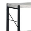 Industrial Bookshelf with 4 Shelves and Open Metal Frame, White and Black