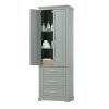 Tall Storage Cabinet with Three Drawers for Bathroom/Office, Grey