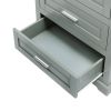Tall Storage Cabinet with Three Drawers for Bathroom/Office, Grey