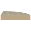 Floating Corner Shelves 4 pcs Oak 9.8"x9.8"x1.5" MDF
