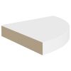 Floating Corner Shelves 4 pcs White 9.8"x9.8"x1.5" MDF