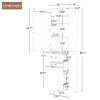 Tall Bathroom Storage Cabinet, Freestanding Storage Cabinet with Two Different Size Drawers and Adjustable Shelf, MDF Board with Painted Finish, Grey