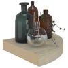 Floating Corner Shelves 4 pcs Oak 9.8"x9.8"x1.5" MDF