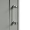 Tall Bathroom Storage Cabinet, Freestanding Storage Cabinet with Two Different Size Drawers and Adjustable Shelf, MDF Board with Painted Finish, Grey