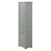 Tall Bathroom Storage Cabinet, Freestanding Storage Cabinet with Two Different Size Drawers and Adjustable Shelf, MDF Board with Painted Finish, Grey