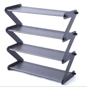4/5 Tiers Shoe Racks Fabric Shoe Shelf Storage Organizer (Color: Grey, size: 4 Tiers)