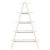5-Tier Shelf A-shape 43.3"x15.7"x71.1" Solid Wood Pine