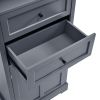 Bathroom Storage Cabinet, Tall Storage Cabinet with Two Drawers, Open Storage, Adjustable Shelf
