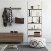 5-Tier Wood Look Ladder Shelf with Metal Frame for Home