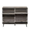 4 Door Shoe Rack, Freestanding Modern Shoe Storage Cabinet, for Entryway