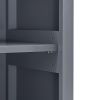 Bathroom Storage Cabinet, Tall Storage Cabinet with Two Drawers, Open Storage, Adjustable Shelf