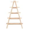 5-Tier Shelf A-shape 43.3"x15.7"x71.1" Solid Wood Pine