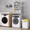 Over-The-Toilet Storage Shelf Space Saving Metal Bathroom Organizer Hooks
