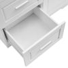 Tall and Wide Storage Cabinet with Doors for Bathroom/Office, Three Drawers